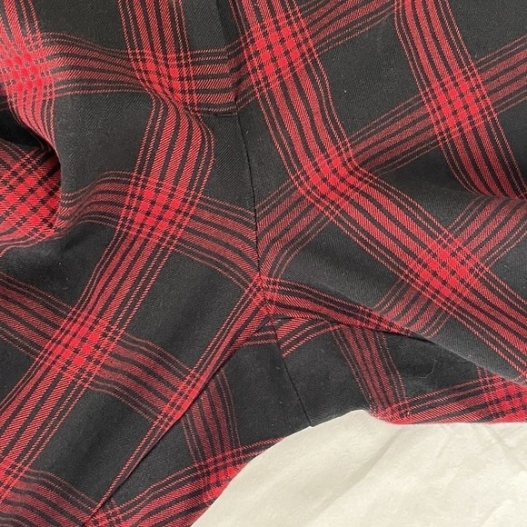 J.Jill Premium Bi-Stretch Plaid Trouser Pant Red Size 10 Preppy Clueless Classic - Picture 12 of 12